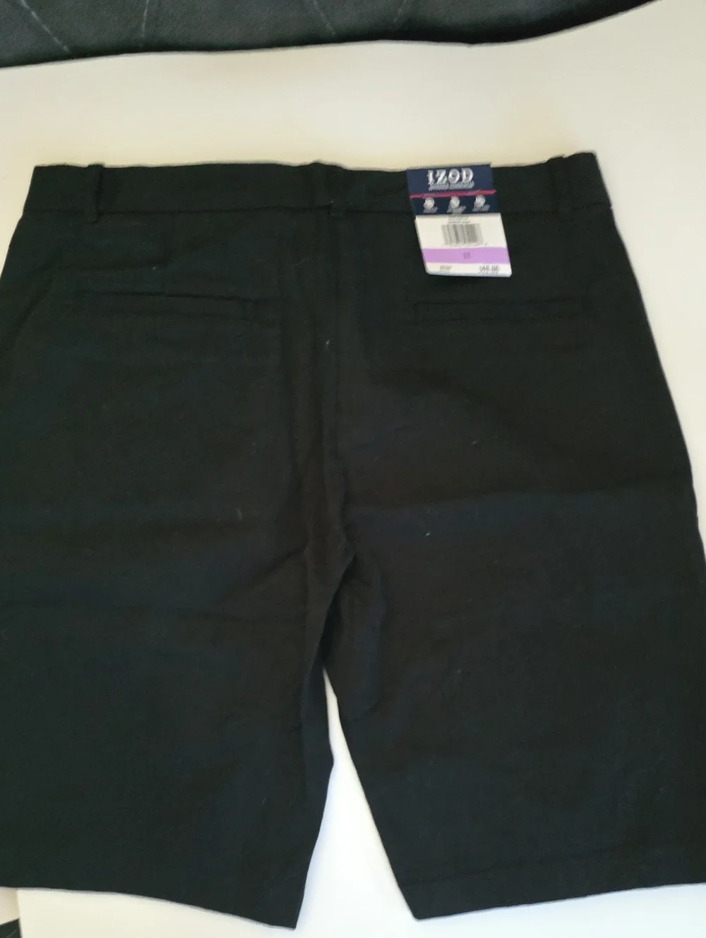Izod Black and Pink Striped Waistband Shorts Size 11 Juniors NEW